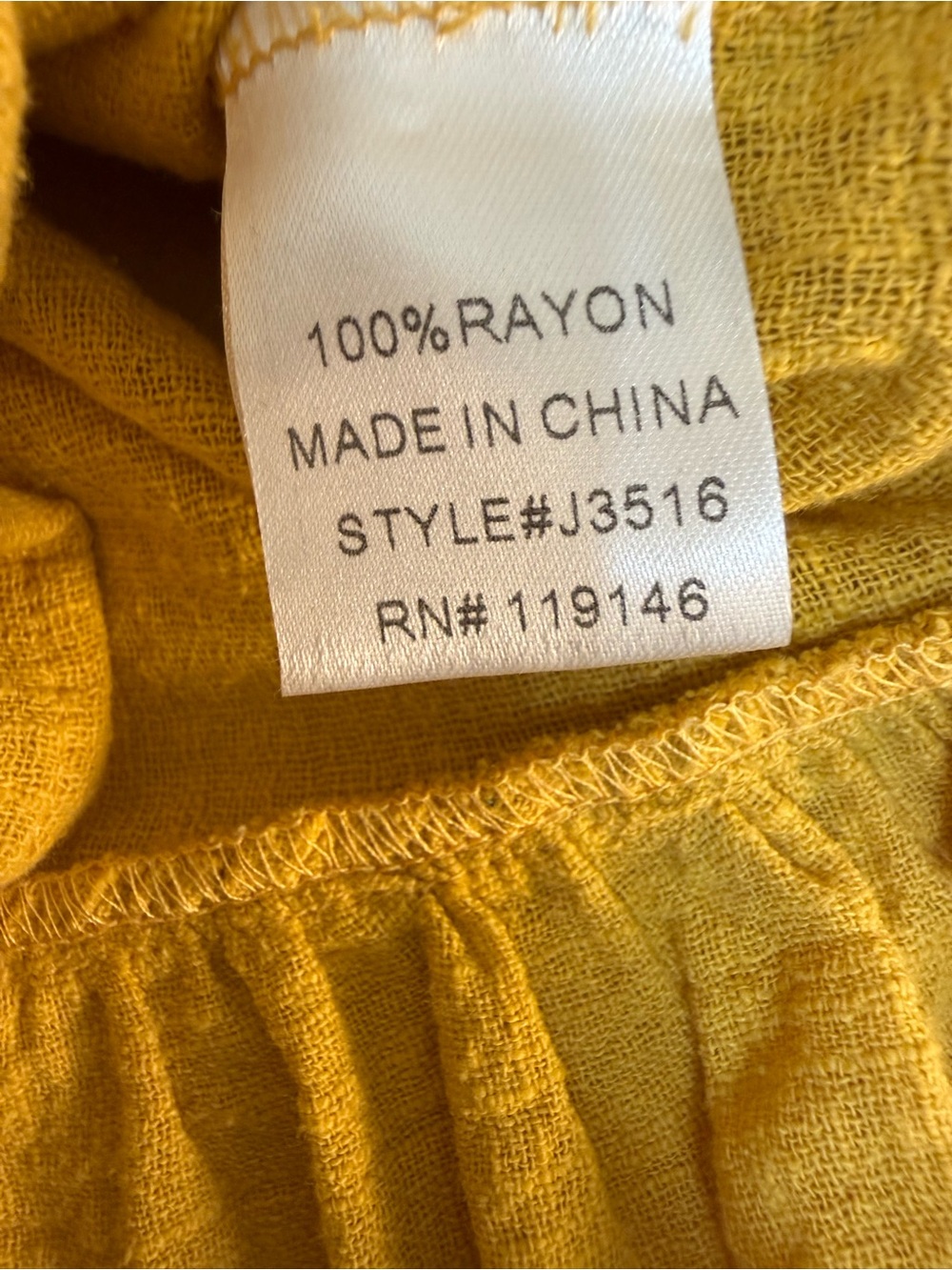 Jodifl Mustard Yellow Embroidered Boho Ruffle Tunic Top – Size Large - Picture 12 of 13